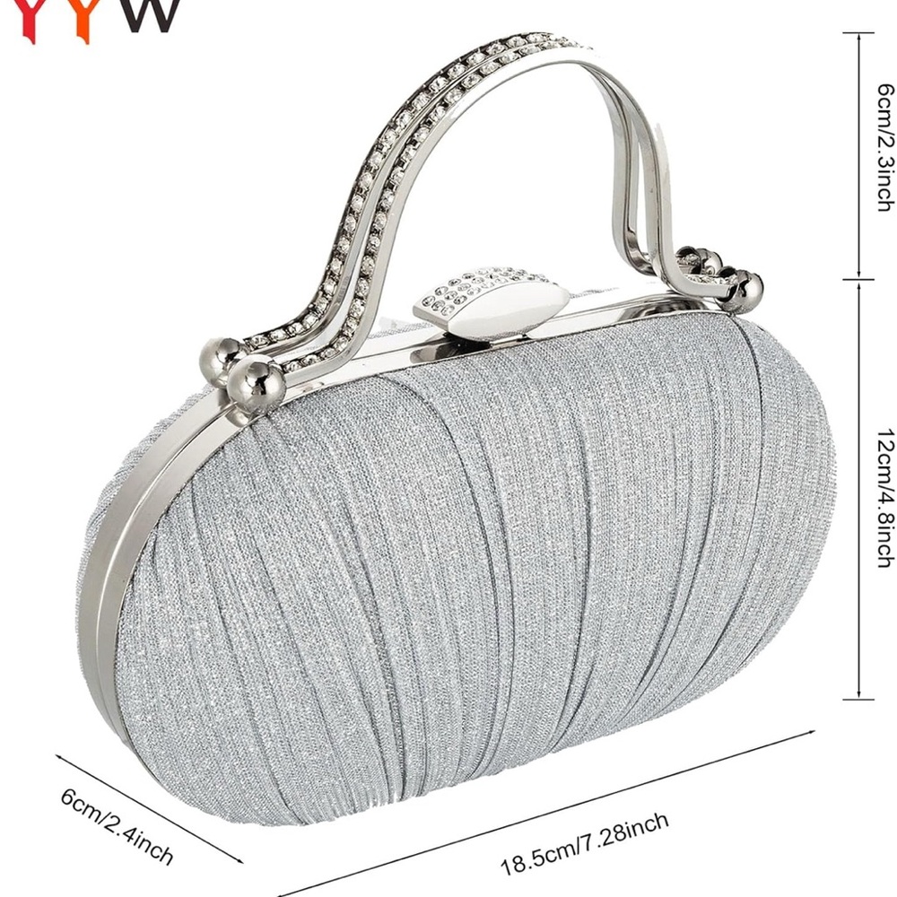 Elegant Silver Clutch Bag